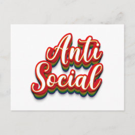 Färglöst mot Social Vykort