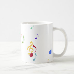 färglöst musik noter kaffemugg