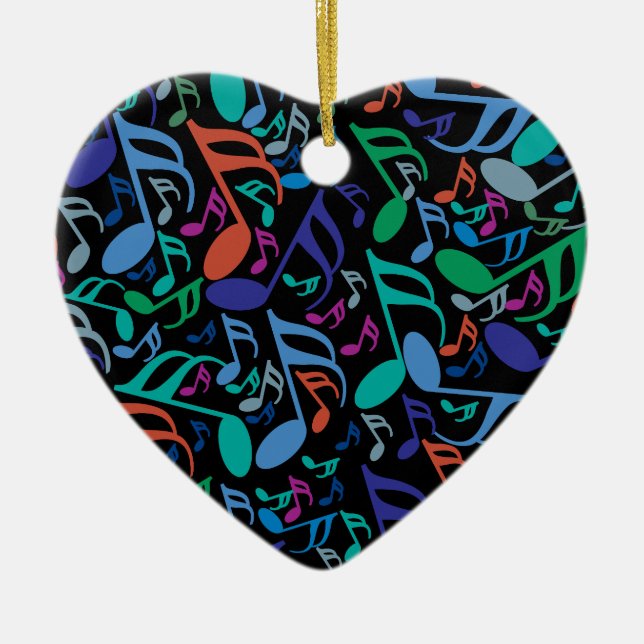 Färglöst Musik noter keramisk prydnadsföremål Julgransprydnad Keramik (Framsidan)