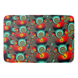 Färglöst nätverksarbete Fractal Art Design Badrumsmatta