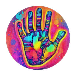 Färglöst nyans 5 och 5 Finger tryckt konst