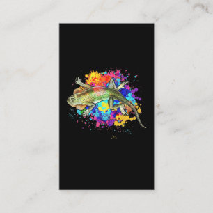 Färglöst ödsel Stänk Art Reptile Visitkort
