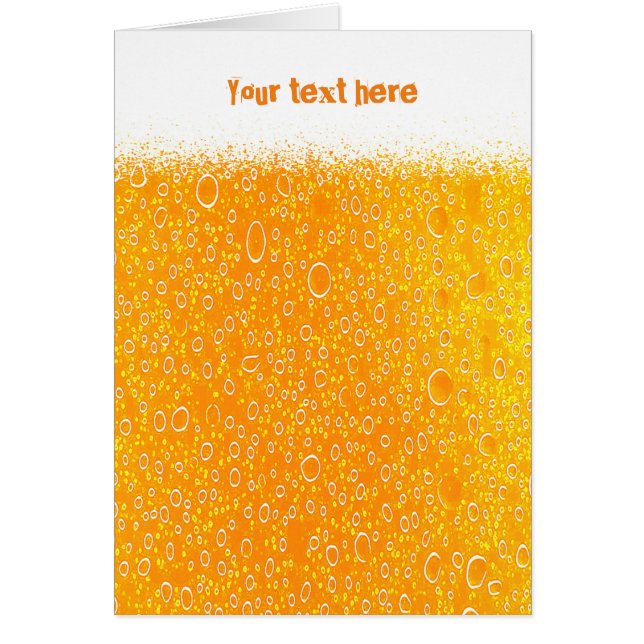Färglöst öl hälsningskort (Framsidan)