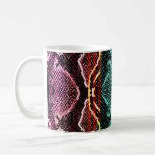 Färglöst ormskinn, djurtryck. kaffemugg