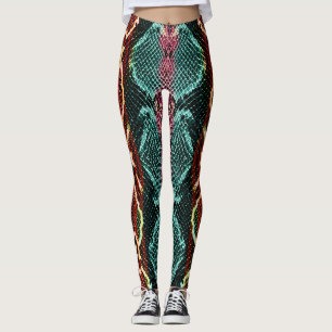 Färglöst ormskinn, djurtryck. leggings