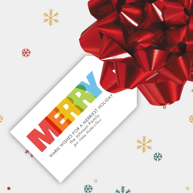 Färglöst överlappande God jul Presentetikett (Skapare uppladdad)