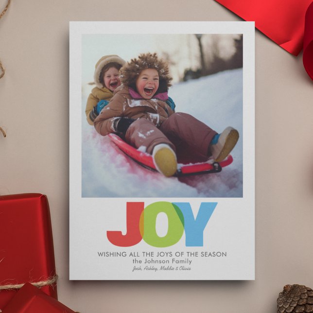 Färglöst överlappande JY Jul Wish Photo Julkort (Skapare uppladdad)