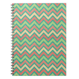 Färglöst pastel Retro Chevron Mönster Struktur Anteckningsbok