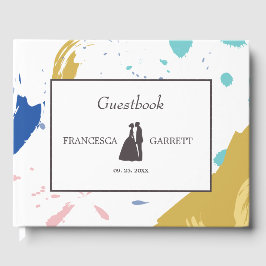 Färglöst penseldrag och illustration gästböcker