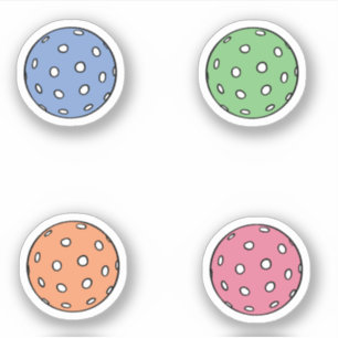 Färglöst Pickleball Bollar Sticker Pack Klistermärken