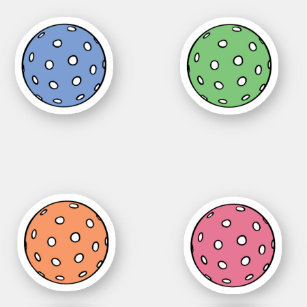 Färglöst Pickleball Bollar Sticker Pack Klistermärken