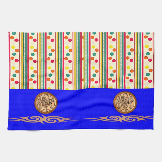 Färglöst pokadot Kasta dekorativ kökshandduk (Horisontell)