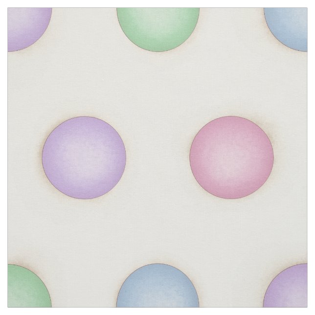 Färglöst Polka dots i Pastellkrita (stor) Tyg (Provkarta)