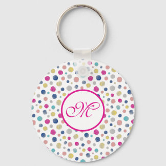färglöst polka dots nyckelring