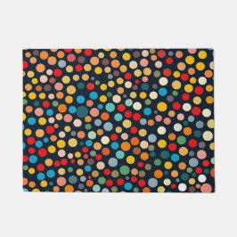 Färglöst Polka dots på Mörkens bakgrund