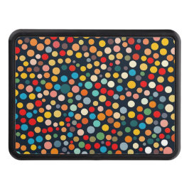 Färglöst Polka dots på Mörkens bakgrund Dragkroksskydd