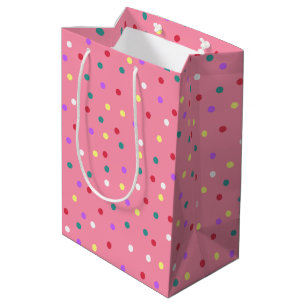 Färglöst Polka dots på Rosa