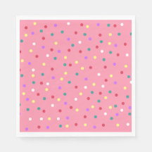 Färglöst Polka dots på Rosa