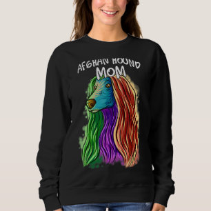 Färglöst Pop Porträtt afghanskt pund Hund Mor T Shirt
