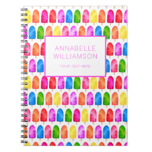 Färglöst popsicle Ice Lolly mönster Anteckningsbok
