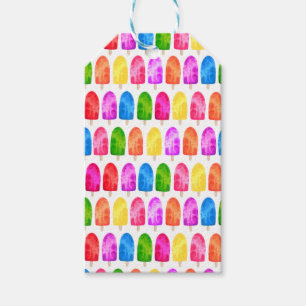 Färglöst popsicle Ice Lolly mönster Presentetikett