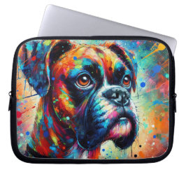 Färglöst popup-Hund, uppskalad blå Grönt Laptop Fodral