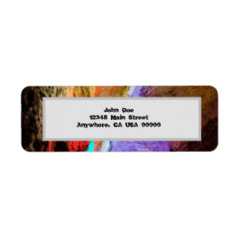 Färglöst postetikett returadress etikett