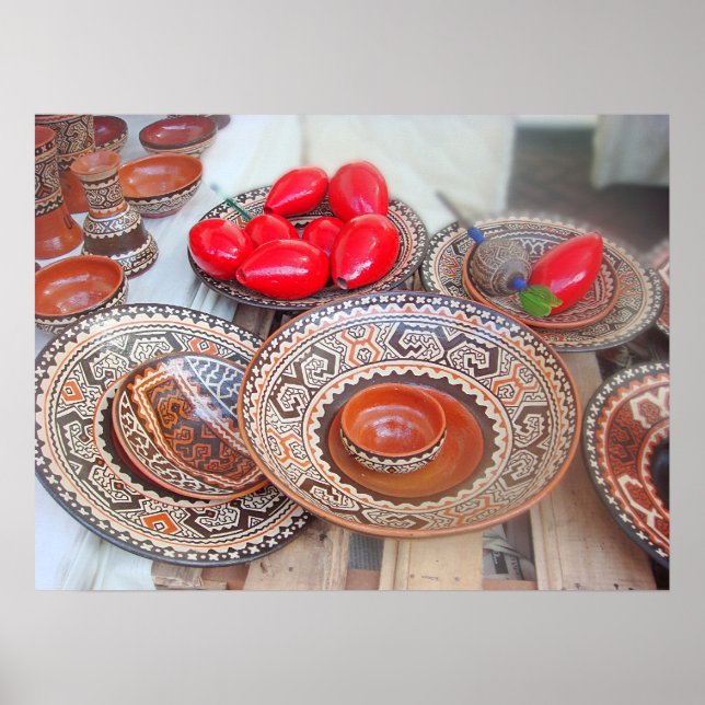 Färglöst potteri på en artisan Fair Poster (Framsidan)