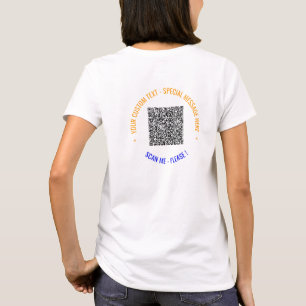 Färglöst QR-kod T-Shirt-Anpassningsbar Text och Fä T Shirt