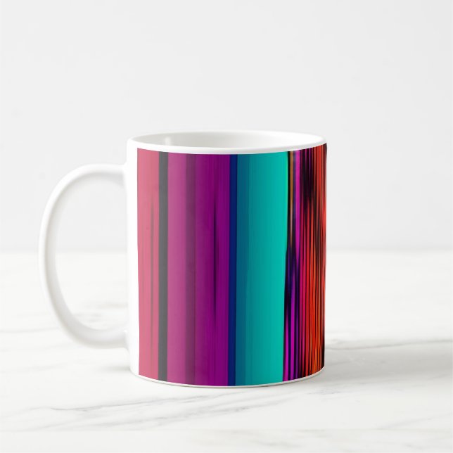 Färglöst Rand 717 Abstrakt Art Kaffemugg (Vänster)