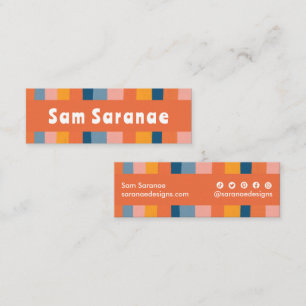 Färglöst Rand-Coola för minimalistisk återtagning Mini Visitkort