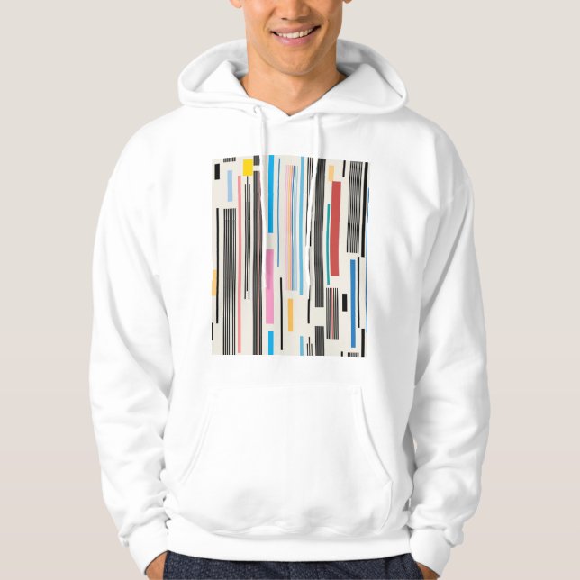 Färglöst Rand: Graphic Mönster Mix Hoodie (Framsida)