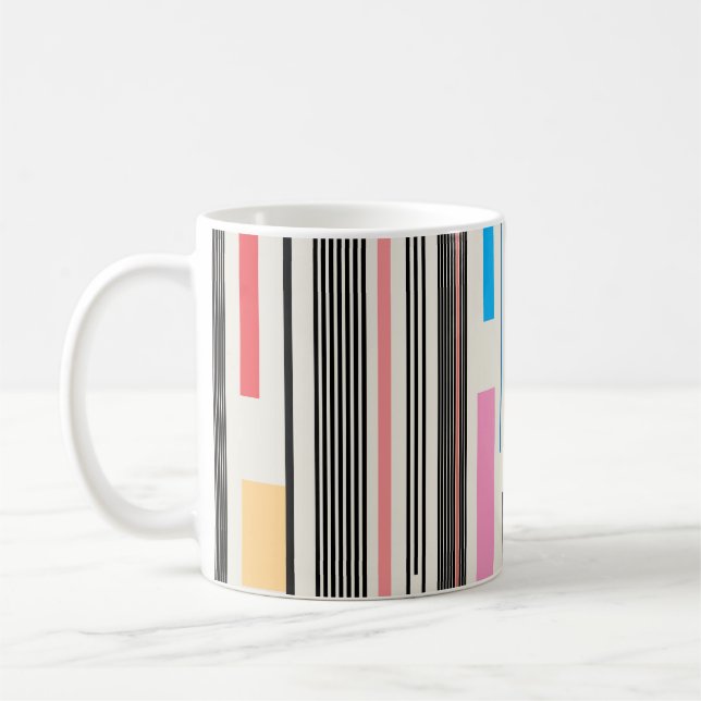 Färglöst Rand: Graphic Mönster Mix Kaffemugg (Vänster)