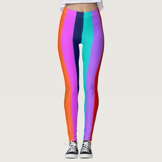 Färglöst Rand Kvinnors bensin Leggings (Framsida)
