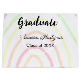 Färglöst regnbåge boho studenten lägg till namn år