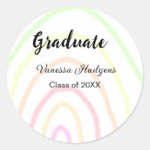 Färglöst regnbåge boho studenten lägg till namn år