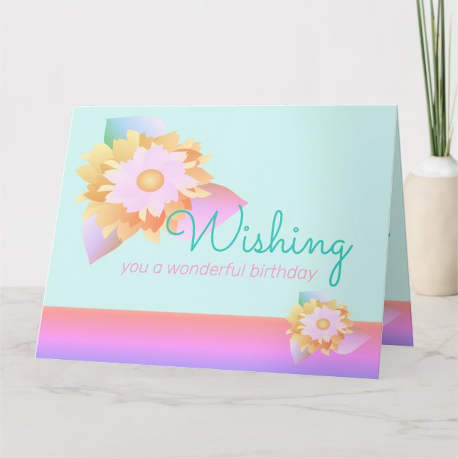 Färglöst regnbåge formaterad kort (Framsida)