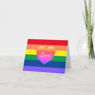 Färglöst regnbåge Gay pride Kärlek Heart Kort