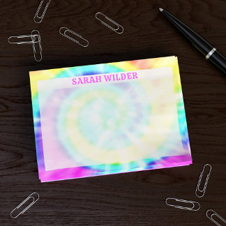 Färglöst regnbåge Tie Dye Anpassningsbar Post it N Post-it Block