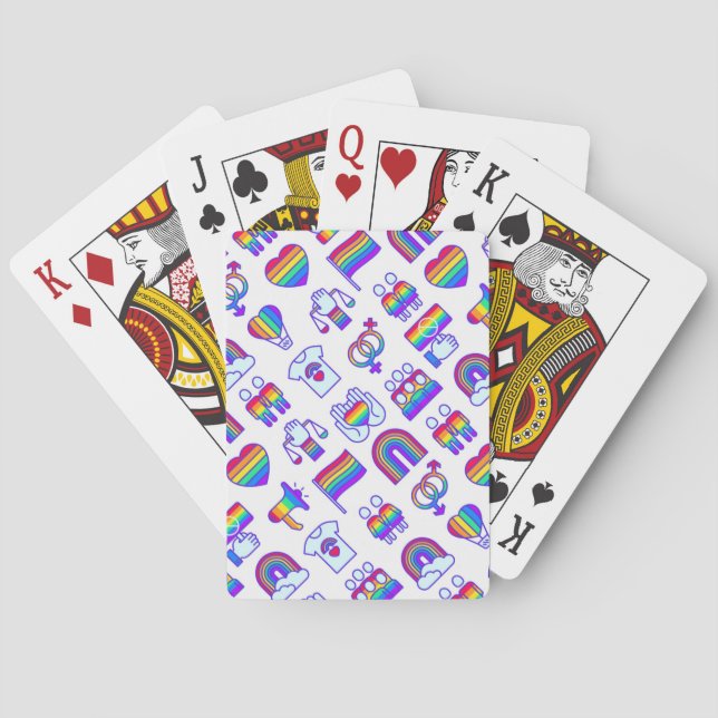 Färglöst regnbågssymbol Mönster Casinokort (Baksidan)