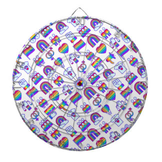 Färglöst regnbågssymbol Mönster Darttavla