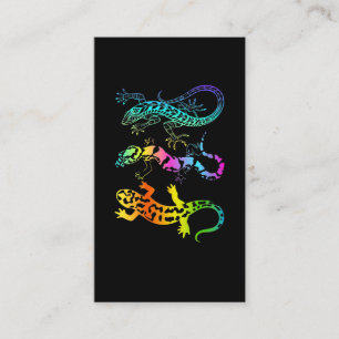 Färglöst Retile Art Gecko Lizard Pastel Visitkort