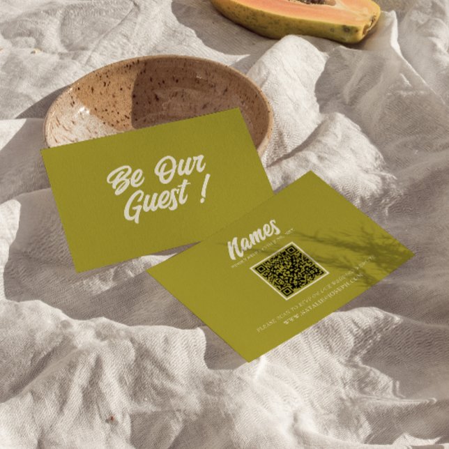 Färglöst Retro Bright QR-kod Modern Bröllop OSA Kort (Skapare uppladdad)
