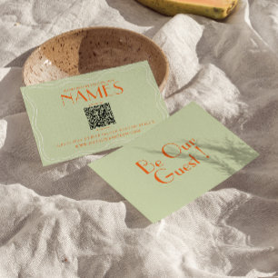 Färglöst Retro-fet unik Vintage QR-kod Bröllop OSA Kort