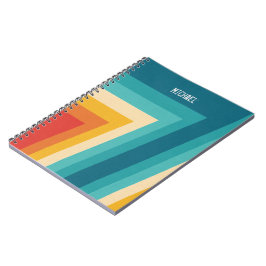 Färglöst Retro-Rand - 70:s, 80:s design Anteckningsbok