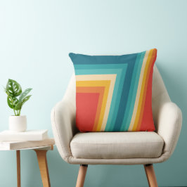 Färglöst Retro-Rand - 70:s, 80:s design Kudde