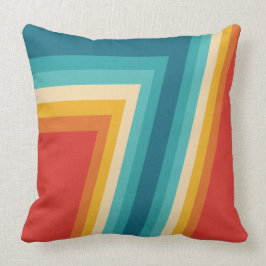 Färglöst Retro-Rand - 70:s, 80:s design Kudde