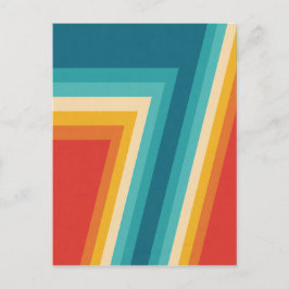 Färglöst Retro-Rand - 70:s, 80:s design Vykort