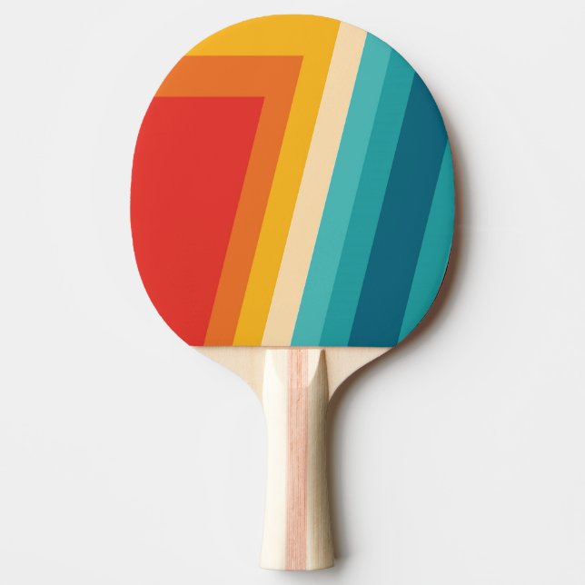 Färglöst Retro Rand - 70-tal, 80-talskonstruktion Pingisracket (Framsidan)