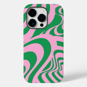 Färglöst Retro Swirl Groovy Y2K Mönster